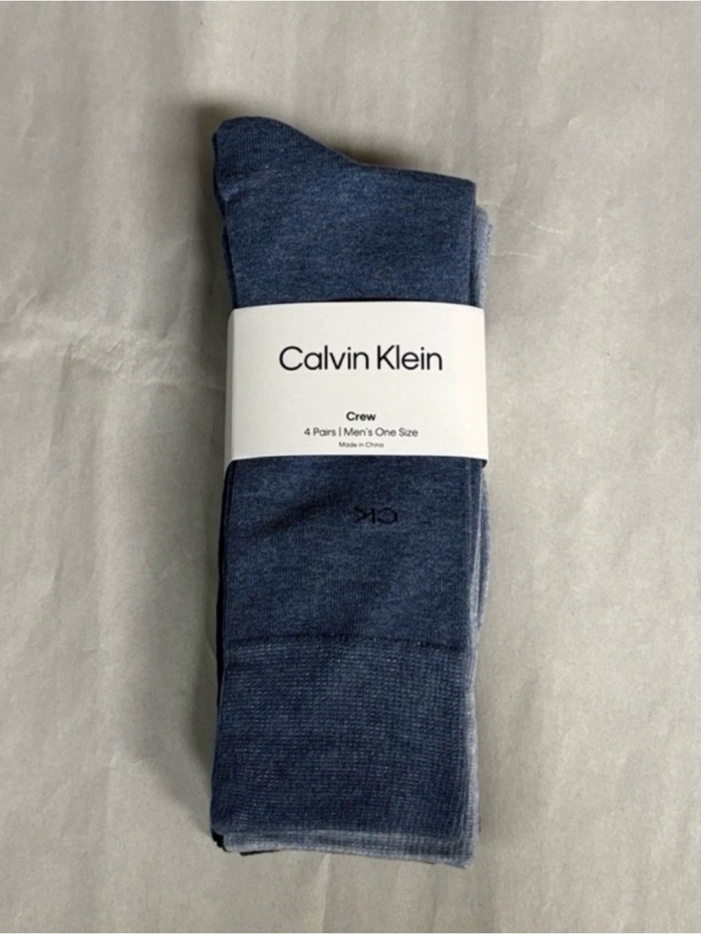 New Calvin Klein Socks 4 Pair Men’s Blue Colors Crew Sock Business Casual Active